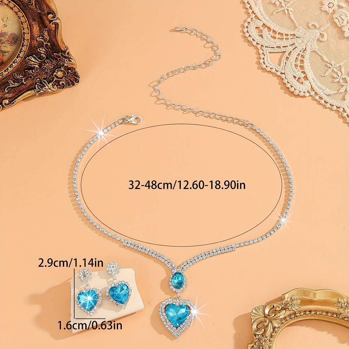 Rhinestone Jewelry Set for Banquets, Balls, Weddings